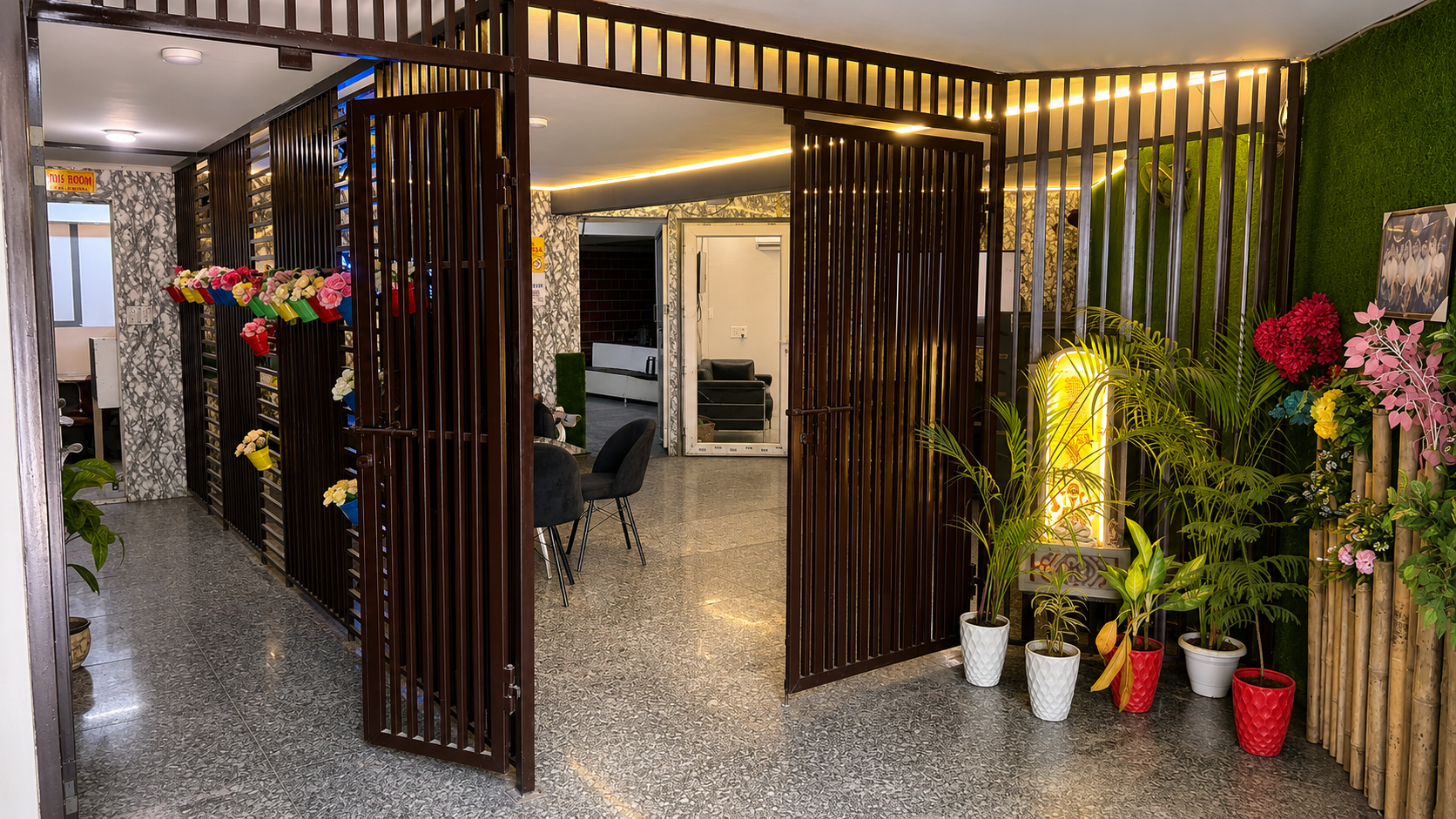 Common dining and sitting area